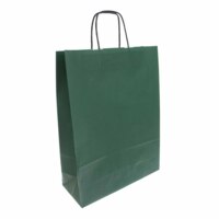 Torba papierowa z uchwytem sznurkowym 25X11X32 zielona -  Opakowania papierowe