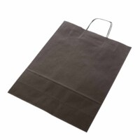 Torba papierowa z uchwytem sznurkowym 31X12X41 czarna -  Opakowania papierowe