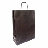 Torba papierowa z uchwytem sznurkowym 31X12X41 czarna -  Opakowania papierowe