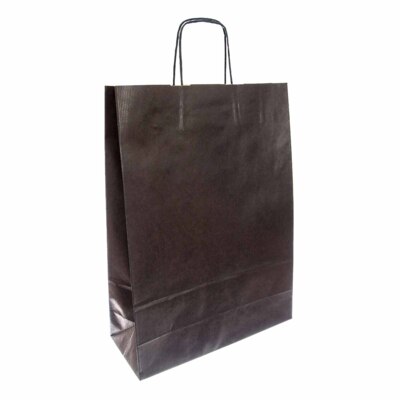 Torba papierowa z uchwytem sznurkowym 31X12X41 czarna